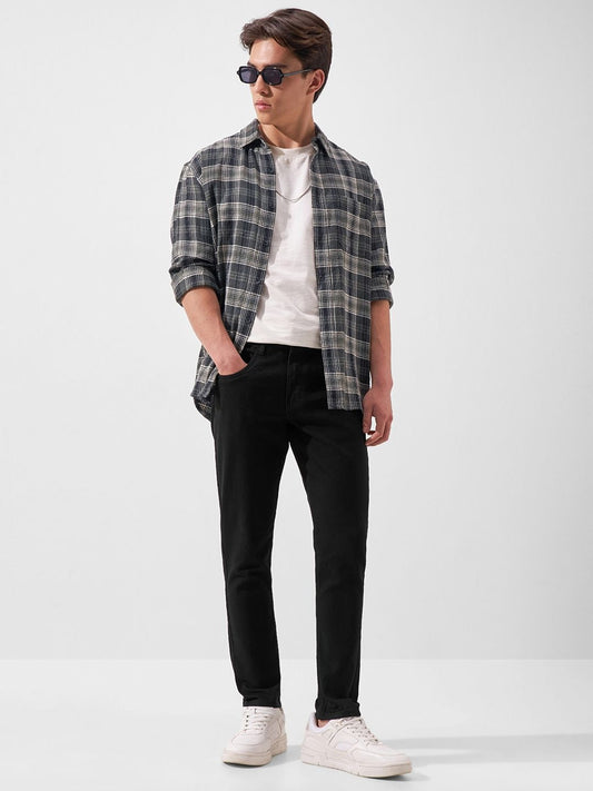 Men’s Solid Black Slim Fit Jeans