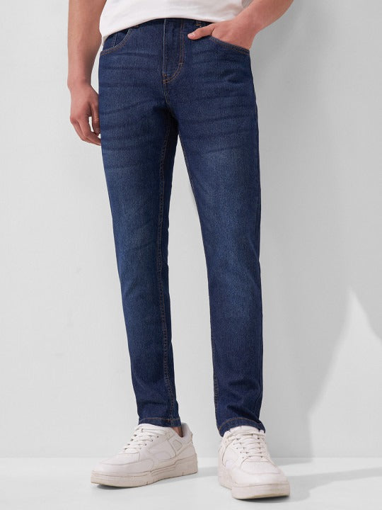Men’s Dark Blue Slim Fit Stretch Denim Jeans