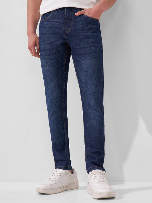 Men’s Dark Blue Slim Fit Stretch Denim Jeans